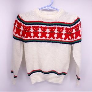 VINTAGE Nordstrom Teddy Bear Children’s Sweater Size 3-4